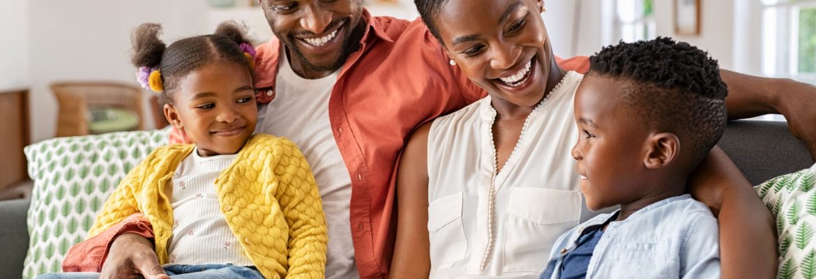 Header Happy Black Family Playing Together At Home
